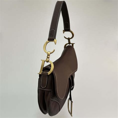 dior saddle bag 2001|dior saddle bag vintage brown.